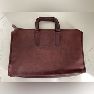 Vintage Coach Burgundy Attache Case - Made in NYC